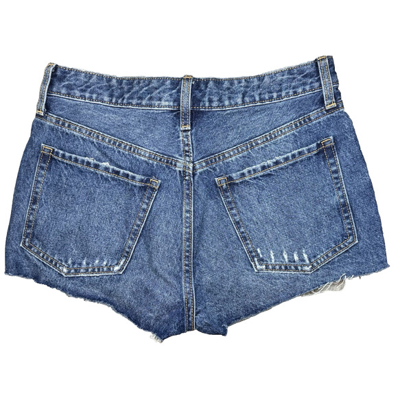 Old Navy NWT High Rise OG Shorts Women’s Size 6 Cutoff Hem Rainbow Detail - Picture 7 of 11